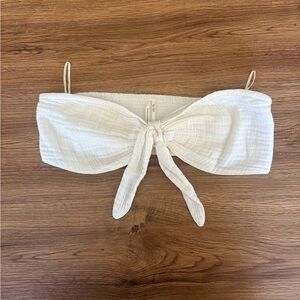 Anthropologie White Bandeau Top